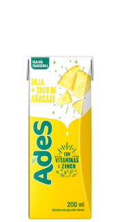 Bebida de Soja Sabor Abacaxi Ades 200ml