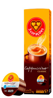 Caf em Cpsula 3 Coraes Cappuccino Classic 110g com 10 Cpsulas