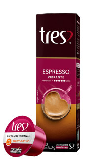 Caf em Cpsula Tres Espresso Vibrante 80g com 10 Cpsulas