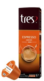 Caf em Cpsula Tres Espresso Ameno 80g com 10 Cpsulas